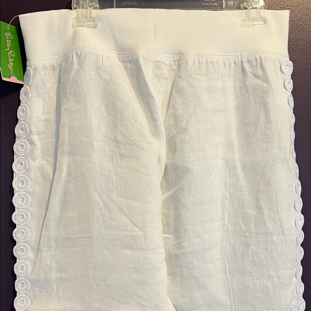 Lilly Pulitzer White Wide Leg Linen Pants - Picture 5 of 5